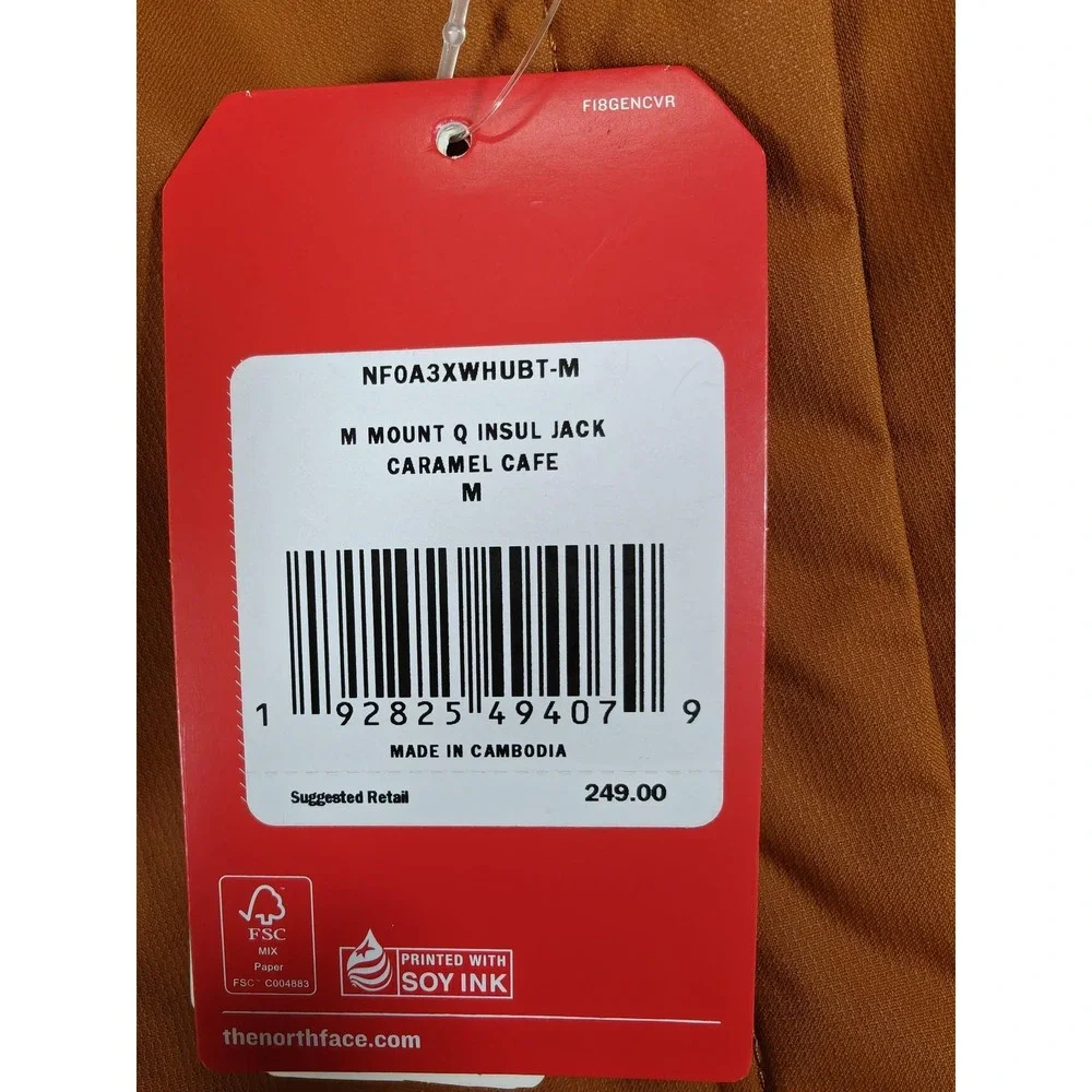The North Face Jacket Mens Medium Caramel DryVent Mount Q Insulated‎ NF0A3XWH